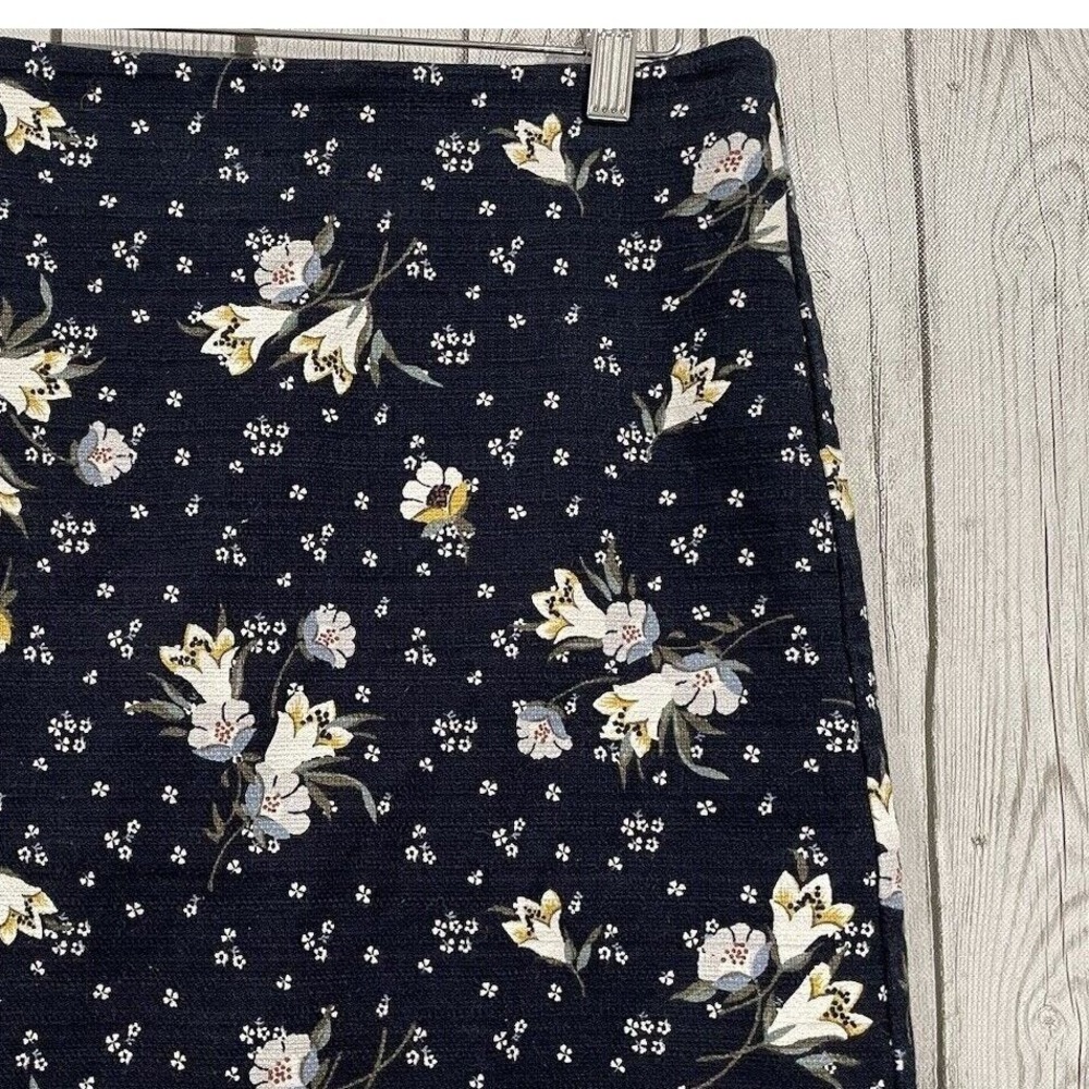 LOFT Floral Print A-Line Mini Skirt Sz 4 Spring Boho Garden Party Brunch Casual